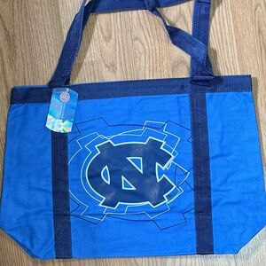 NWT NORTH CAROLINA TAR HEELS CANVAS TOTE BAG